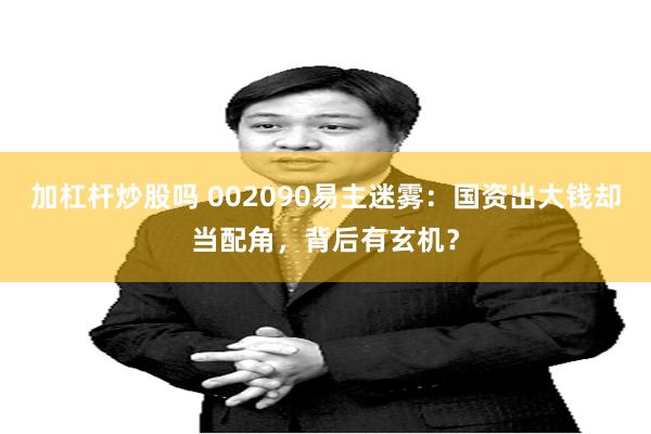加杠杆炒股吗 002090易主迷雾：国资出大钱却当配角，背后有玄机？