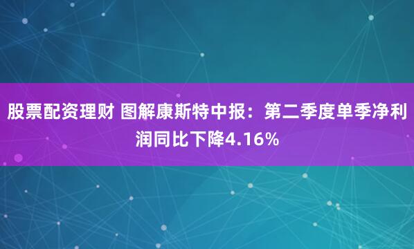 股票配资理财 图解康斯特中报：第二季度单季净利润同比下降4.16%