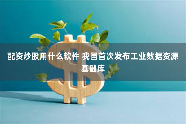 配资炒股用什么软件 我国首次发布工业数据资源基础库