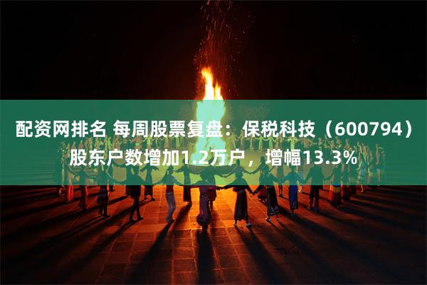 配资网排名 每周股票复盘：保税科技（600794）股东户数增加1.2万户，增幅13.3%