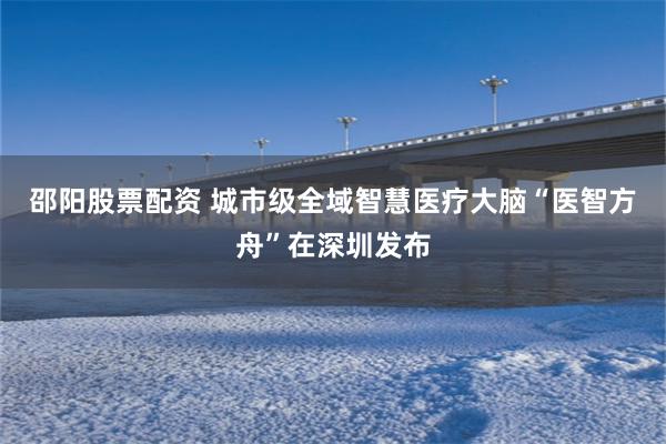 邵阳股票配资 城市级全域智慧医疗大脑“医智方舟”在深圳发布