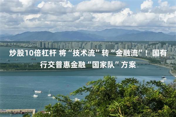 炒股10倍杠杆 将“技术流”转“金融流”！国有行交普惠金融“国家队”方案