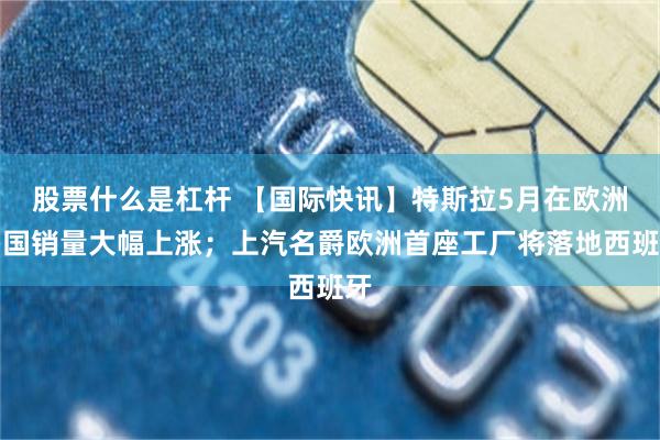 股票什么是杠杆 【国际快讯】特斯拉5月在欧洲多国销量大幅上涨；上汽名爵欧洲首座工厂将落地西班牙
