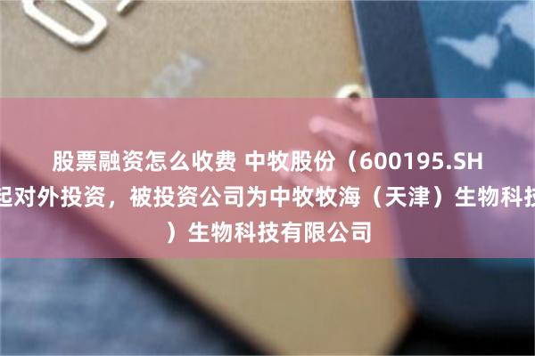 股票融资怎么收费 中牧股份（600195.SH）新增一起对外投资，被投资公司为中牧牧海（天津）生物科技有限公司