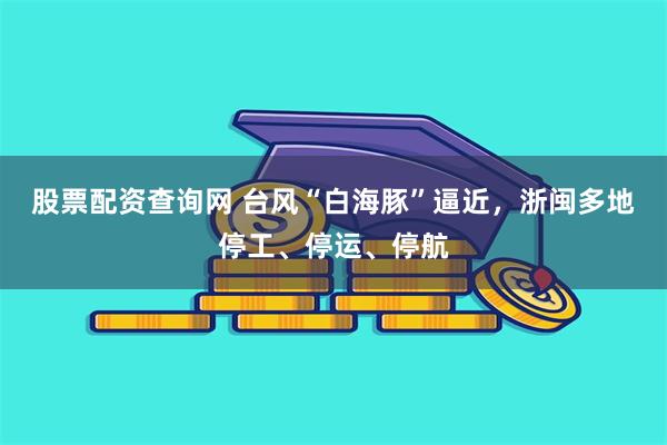 股票配资查询网 台风“白海豚”逼近，浙闽多地停工、停运、停航
