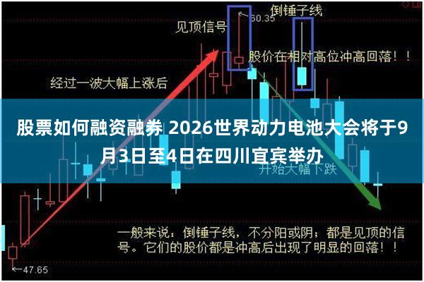 股票如何融资融券 2026世界动力电池大会将于9月3日至4日在四川宜宾举办